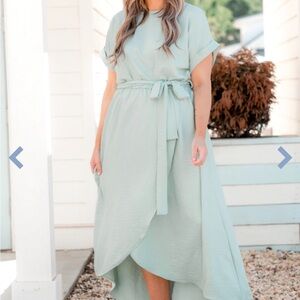Leave 'Em Stunned Dress, Sage